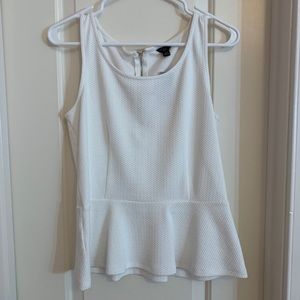 Ann Taylor white peplum top